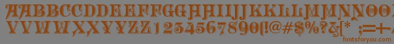 MORGTN   Font – Brown Fonts on Gray Background