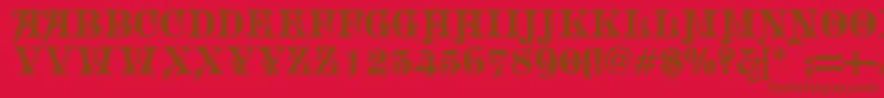 MORGTN   Font – Brown Fonts on Red Background
