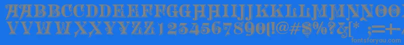 MORGTN   Font – Gray Fonts on Blue Background