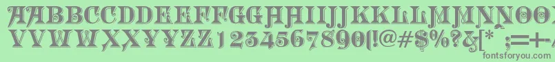 MORGTN   Font – Gray Fonts on Green Background