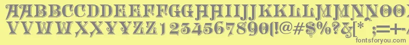 MORGTN   Font – Gray Fonts on Yellow Background