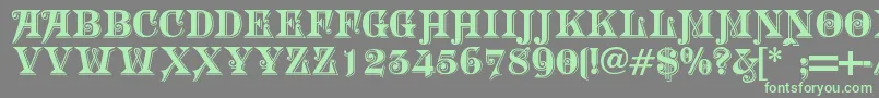 MORGTN   Font – Green Fonts on Gray Background