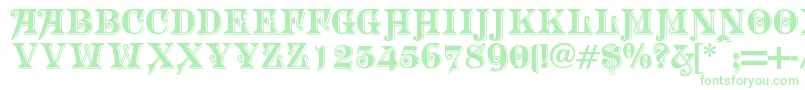 MORGTN   Font – Green Fonts on White Background