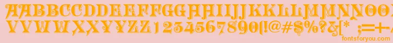 MORGTN   Font – Orange Fonts on Pink Background