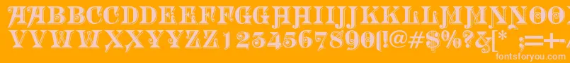 MORGTN   Font – Pink Fonts on Orange Background