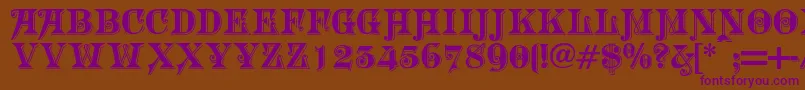 MORGTN   Font – Purple Fonts on Brown Background