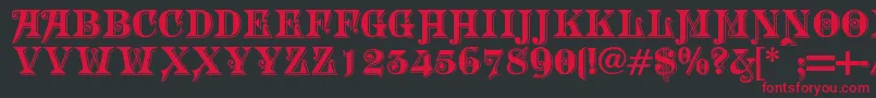 MORGTN   Font – Red Fonts on Black Background