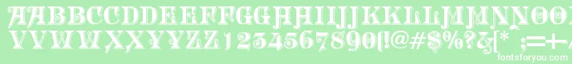 MORGTN   Font – White Fonts on Green Background
