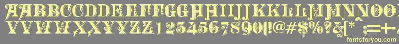 MORGTN   Font – Yellow Fonts on Gray Background