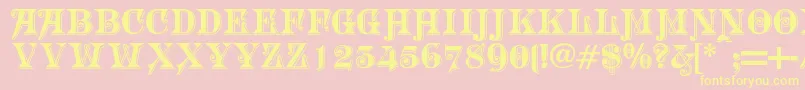 MORGTN   Font – Yellow Fonts on Pink Background