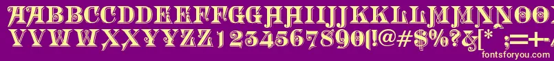 MORGTN   Font – Yellow Fonts on Purple Background