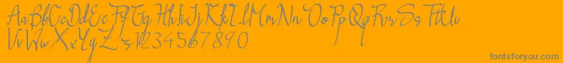 Morning Blow-Schriftart – Graue Schriften auf orangefarbenem Hintergrund