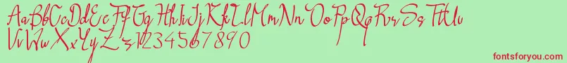 Morning Blow Font – Red Fonts on Green Background