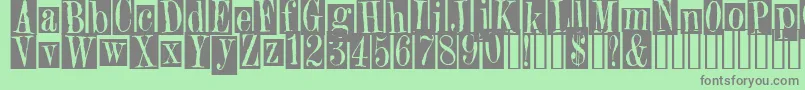 2peasGift Font – Gray Fonts on Green Background