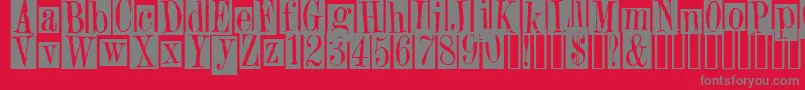 2peasGift Font – Gray Fonts on Red Background