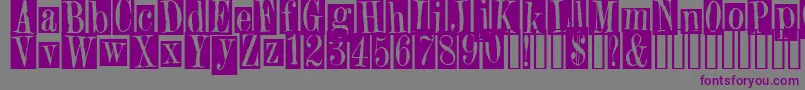 2peasGift Font – Purple Fonts on Gray Background