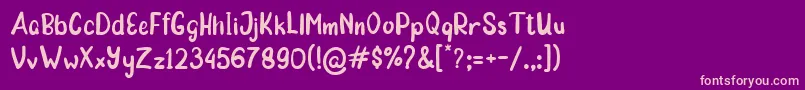 Morning Cake Font – Pink Fonts on Purple Background