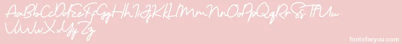 フォントMorning Gold Free – ピンクの背景に白い文字