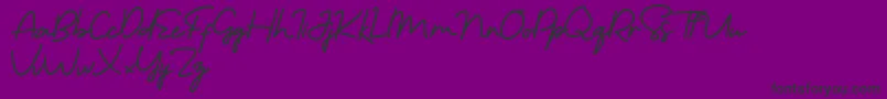 Police Morning Gold Free – polices noires sur fond violet