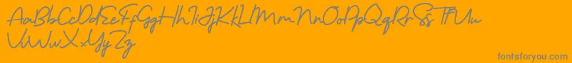 Morning Gold Free Font – Gray Fonts on Orange Background
