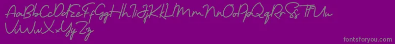 Morning Gold Free Font – Gray Fonts on Purple Background