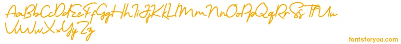 Morning Gold Free Font – Orange Fonts on White Background