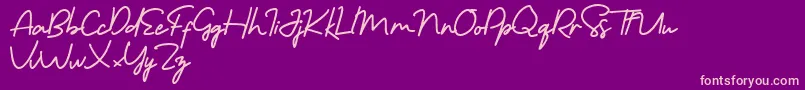 Fonte Morning Gold Free – fontes rosa em um fundo violeta