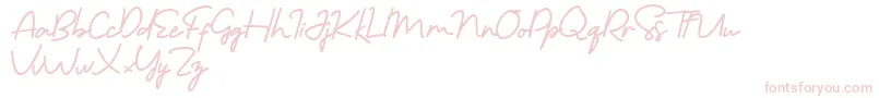 Fonte Morning Gold Free – fontes rosa em um fundo branco