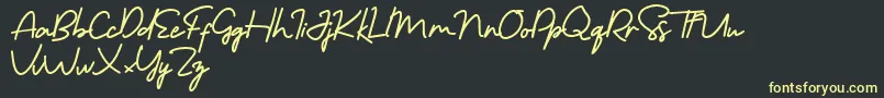 フォントMorning Gold Free – 黒い背景に黄色の文字