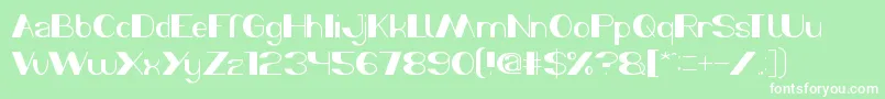 morning sunshine Font – White Fonts on Green Background