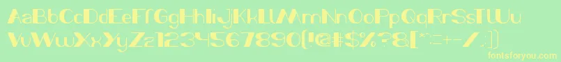 morning sunshine Font – Yellow Fonts on Green Background