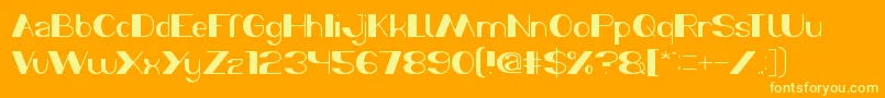 morning sunshine Font – Yellow Fonts on Orange Background