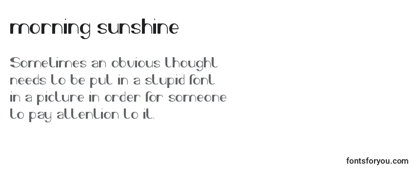 Morning sunshine Font