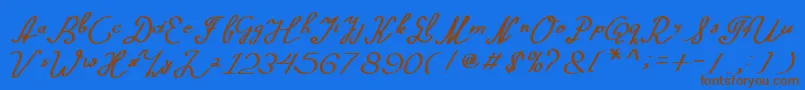 Morning-fontti – ruskeat fontit sinisellä taustalla