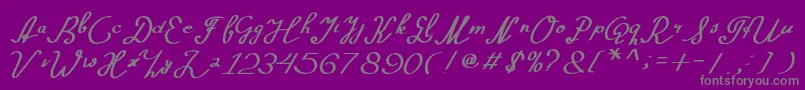 Morning Font – Gray Fonts on Purple Background