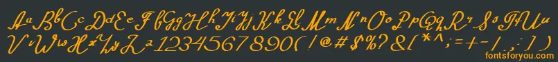 フォントMorning – 黒い背景にオレンジの文字