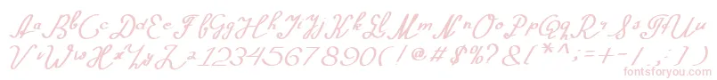 Morning Font – Pink Fonts on White Background