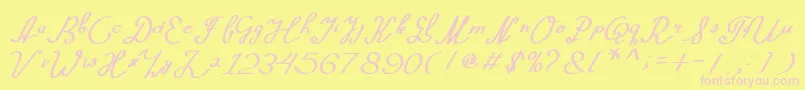 Morning Font – Pink Fonts on Yellow Background