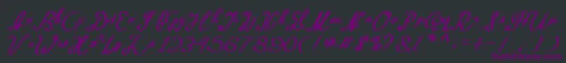 Morning Font – Purple Fonts on Black Background