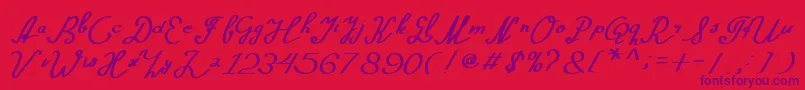 Шрифт Morning – фиолетовые шрифты на красном фоне