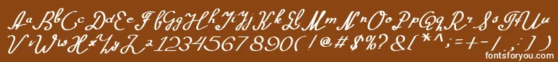 フォントMorning – 茶色の背景に白い文字