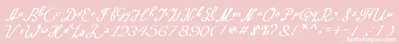 フォントMorning – ピンクの背景に白い文字