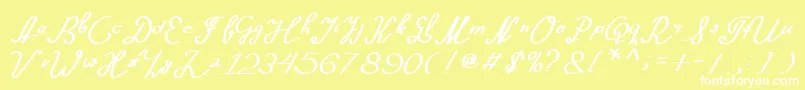 Morning Font – White Fonts on Yellow Background