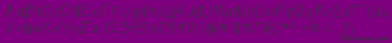 morning Font – Black Fonts on Purple Background