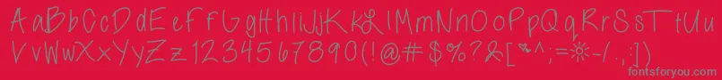 morning Font – Gray Fonts on Red Background