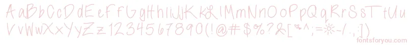 morning Font – Pink Fonts on White Background