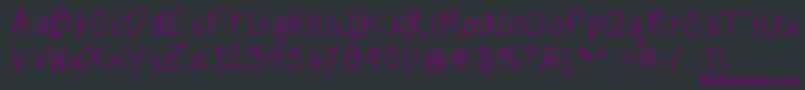 morning Font – Purple Fonts on Black Background