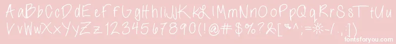 morning Font – White Fonts on Pink Background