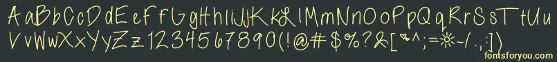 morning Font – Yellow Fonts on Black Background