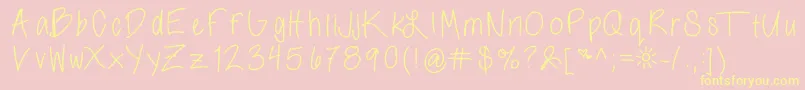 morning Font – Yellow Fonts on Pink Background